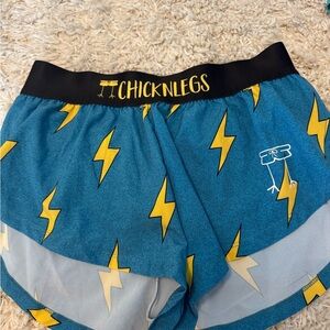 ChicknLegs Blue Lightning Bolt Shorts